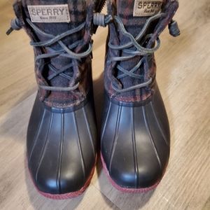 Sperry Rain Boots Plaid